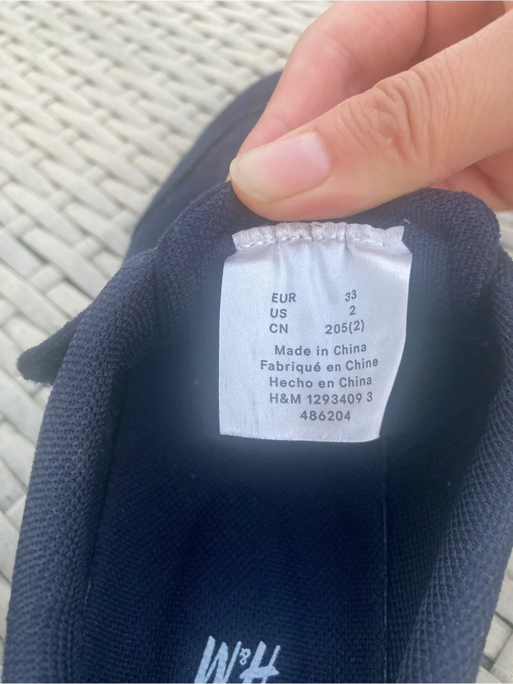 H&M Black and Light Blue Sneakers
